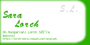 sara lorch business card